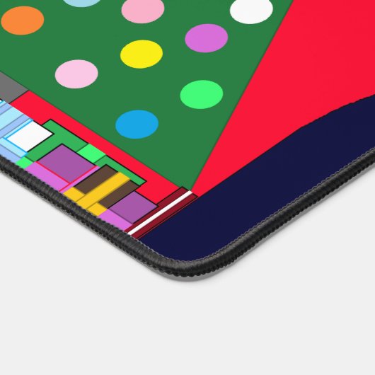 Grüner Weihnachtsbaum & Blue Drapes: Schreibtischunterlage (Ecke)