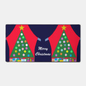 Grüner Weihnachtsbaum & Blue Drapes: Schreibtischunterlage (Vorderseite)