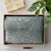 Grüner Weihnachtsbaum Bunte Ornamente Weißer Schne Seidenpapier (Geschenk)