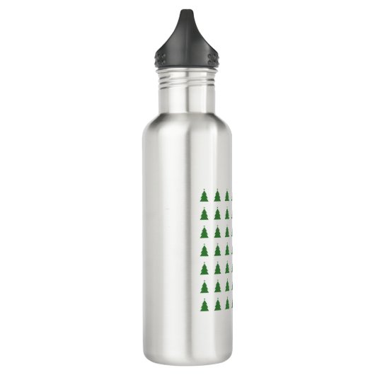 Grüner Weihnachtsbaum Edelstahlflasche (Links)