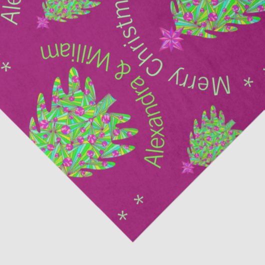 Grüner Weihnachtsbaum farbenfroher Urlaubsspass Seidenpapier (Ausschnitt)