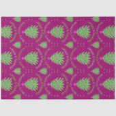 Grüner Weihnachtsbaum farbenfroher Urlaubsspass Seidenpapier (Vorderseite)