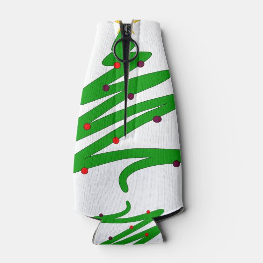 Grüner Weihnachtsbaum Flaschenkühler (Rückseite)