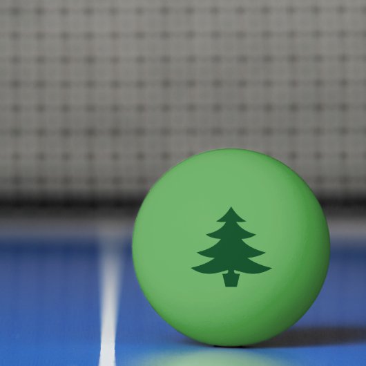 Grüner Weihnachtsbaum Form auf Grün Tischtennisball (Netto)
