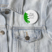 Grüner Weihnachtsbaum Frohen Geburtstag Dezember W Button (Beispiel)