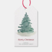 Grüner Weihnachtsbaum Geschenkanhänger (Vorderseite)