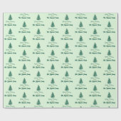 Grüner Weihnachtsbaum Geschenkpapier (Flach)