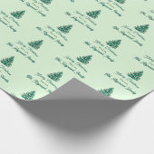 Grüner Weihnachtsbaum Geschenkpapier (Ecke)