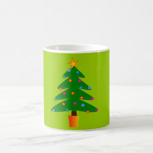 Grüner Weihnachtsbaum Kaffeetasse