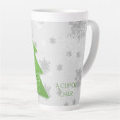 Grüner Weihnachtsbaum Latte Tasse (Rechte Ecke)