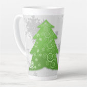 Grüner Weihnachtsbaum Latte Tasse (Linke Ecke)
