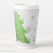 Grüner Weihnachtsbaum Latte Tasse (Vorderseite)