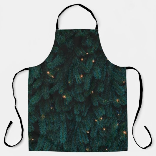 GRÜNER WEIHNACHTSBAUM MIT LICHTERN SCHÜRZE (Vorderseite)