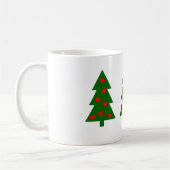 Grüner Weihnachtsbaum mit roten Herzen Kaffeetasse (Links)