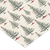 Grüner Weihnachtsbaum mit Roten Ornamenten Mittelgroßer Tischläufer (Ecke)