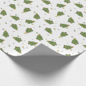 Grüner Weihnachtsbaum mit Stern Geschenkpapier (Ecke)