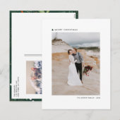 Grüner Weihnachtsbaum Modernes fröhliches Weihnach Feiertagspostkarte (Vorne/Hinten)