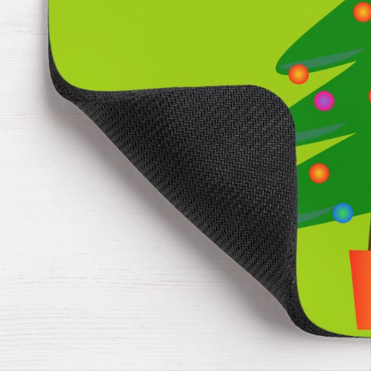 Grüner Weihnachtsbaum Mousepad (Ecke)