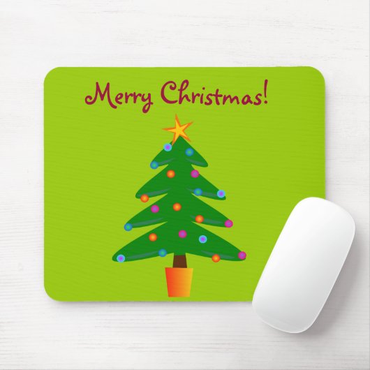 Grüner Weihnachtsbaum Mousepad (Mit Mouse)