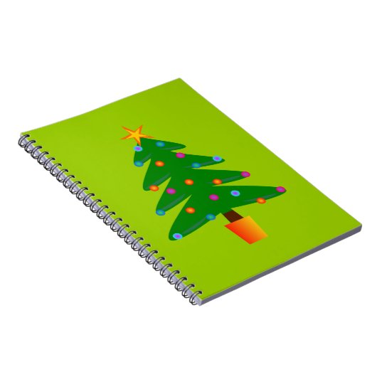 Grüner Weihnachtsbaum Notizblock (Rechte Seite)