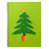 Grüner Weihnachtsbaum Notizblock (Vorderseite)