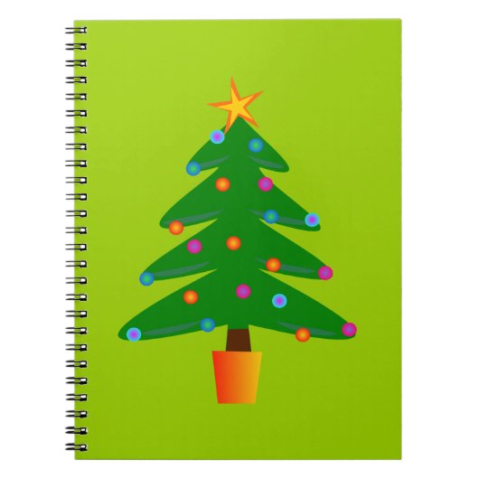 Grüner Weihnachtsbaum Notizblock (Vorderseite)