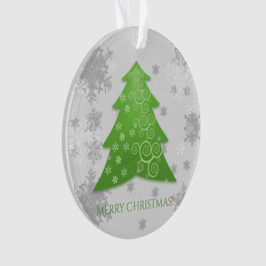 Grüner Weihnachtsbaum Ornament (Vorderseite)