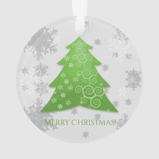 Grüner Weihnachtsbaum Ornament (Rückseite)