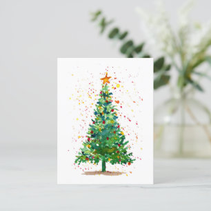 Grüner Weihnachtsbaum Postkarte