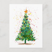 Grüner Weihnachtsbaum Postkarte (Vorderseite)