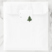 Grüner Weihnachtsbaum Quadratischer Aufkleber (Tasche)