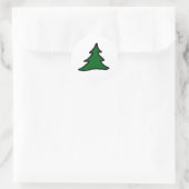 Grüner Weihnachtsbaum Runder Aufkleber (Tasche)