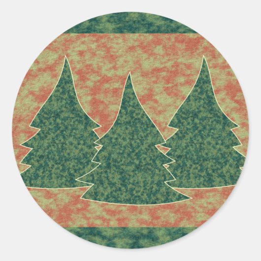 Grüner Weihnachtsbaum Runder Aufkleber (Vorderseite)