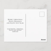 Grüner Weihnachtsbaum Rustikale Vintage Klassik Postkarte (Rückseite)