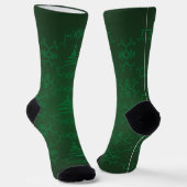 Grüner Weihnachtsbaum-Schwung-Kachel-Muster Socken (Gewinkelt)
