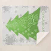 Grüner Weihnachtsbaum Sherpa Blanket Sherpadecke (Vorderseite (Horizontal))