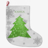 Grüner Weihnachtsbaum-Strumpf Großer Weihnachtsstrumpf (Vorderseite)