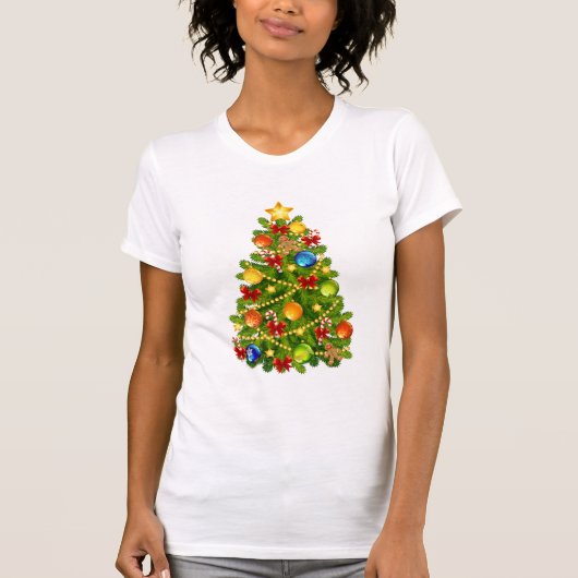 Grüner Weihnachtsbaum T-Shirt (Vorderseite)