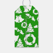 Grüner Weihnachtsbaum und Geschenkmarken Geschenkanhänger (Vorderseite)