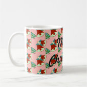 Grüner Weihnachtsbaum und rote und grüne Glocken Kaffeetasse (Links)