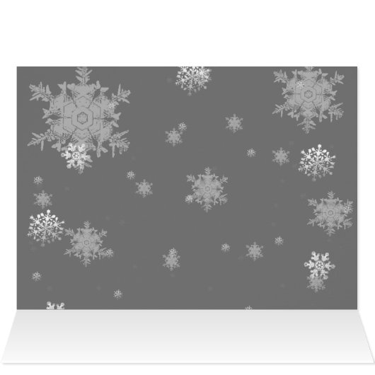 Grüner Weihnachtsbaum und Schneeflocken (Innenansicht Horizontal (Oben))