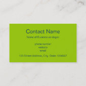 Grüner Weihnachtsbaum Visitenkarte (Rückseite)