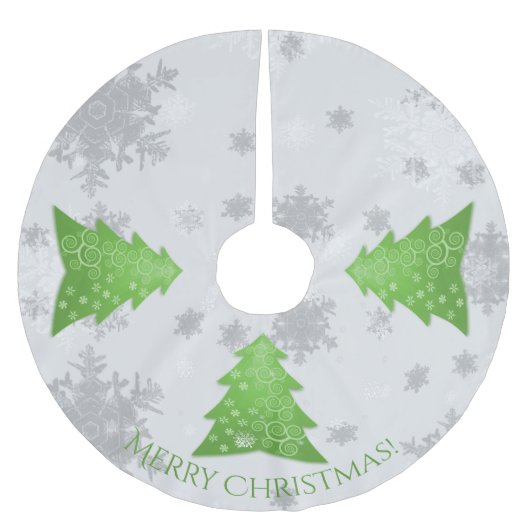 Grüner Weihnachtsbaumrock Polyester Weihnachtsbaumdecke (Vorderseite)