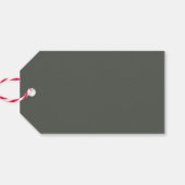 Grüner Weihnachtsfeiertag Geschenkanhänger (Rückseite Horizontal)