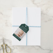 Grüner Weihnachtsgeschenkanhänger Geschenkanhänger (Mit Garn)