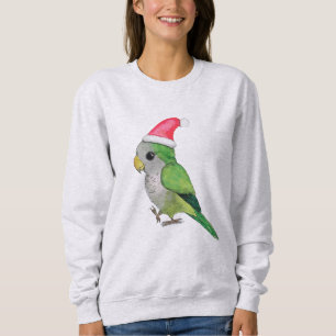 Grüner Weihnachtspapagei Sweatshirt