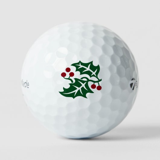 Grüner Weihnachtsurlaub und Weihnachtsfeiertag der Golfball (Vorderseite)