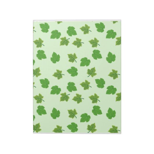 Grüner Weinleder Gemustert Notepad Notizblock (Rotiert)