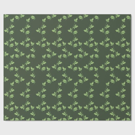 Grüner Weintraub Geschenkpapier (Flach)