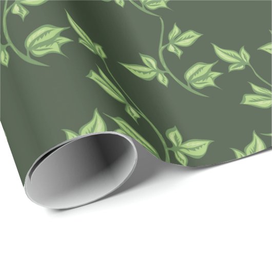 Grüner Weintraub Geschenkpapier (Rolleneckpunkt)